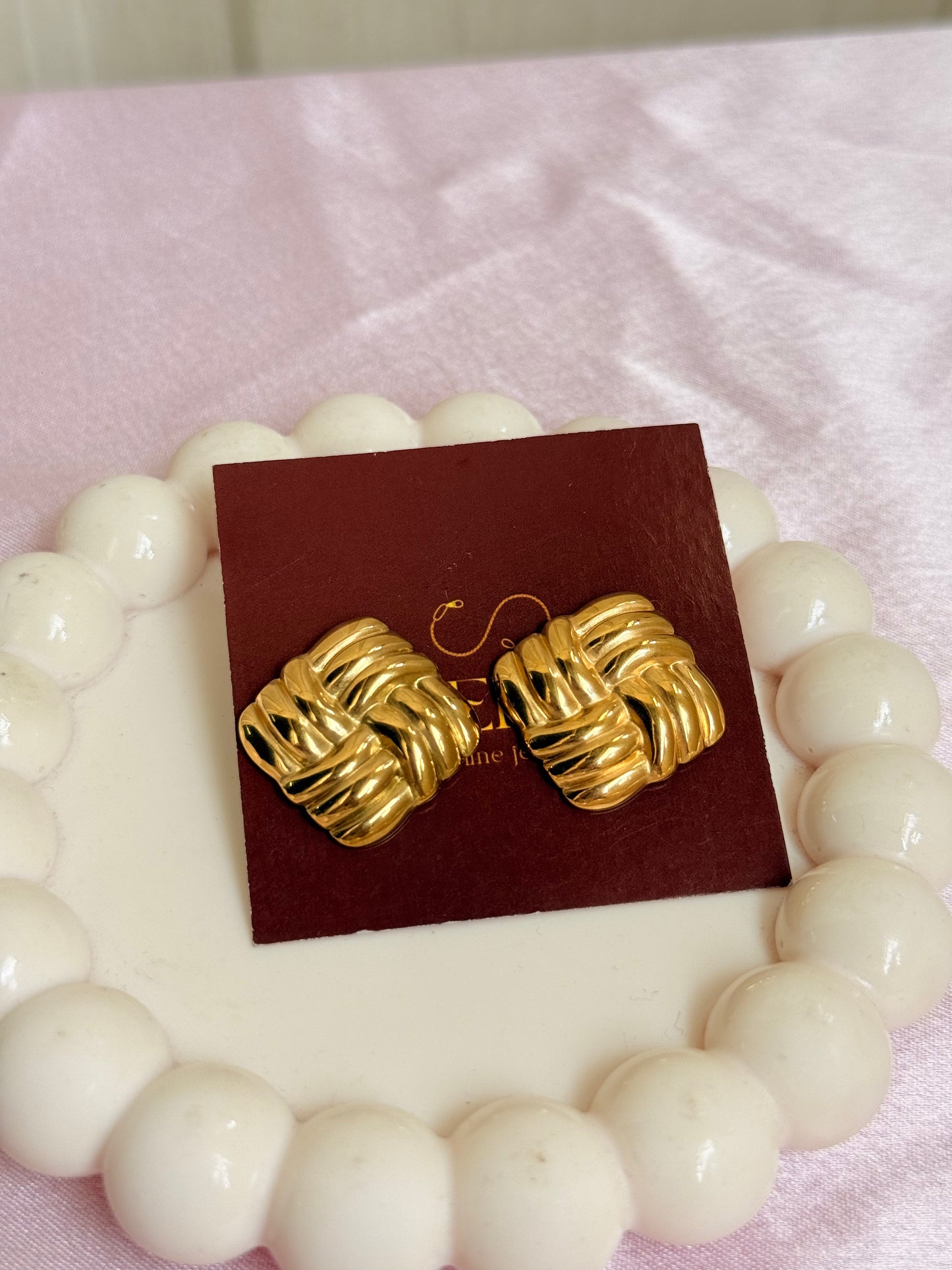 golden knot studs