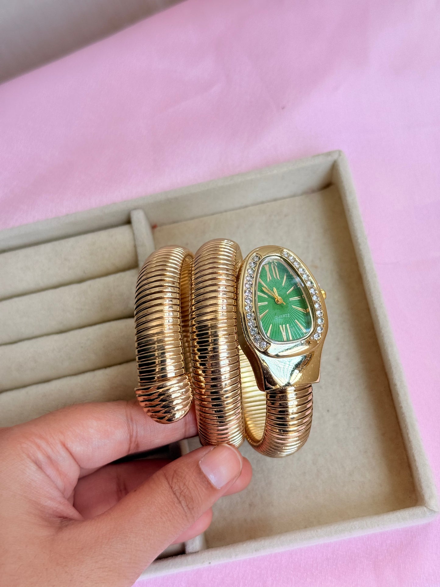 Serpent watch (green dial)