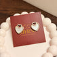 Enamel heart studs