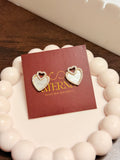 Enamel heart studs