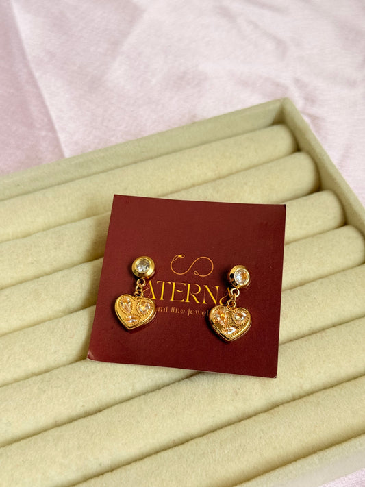 Bella heart earrings