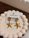 Flower starfish drop earrings