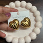 Golden heart studs