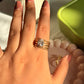 Royal heart stack ring