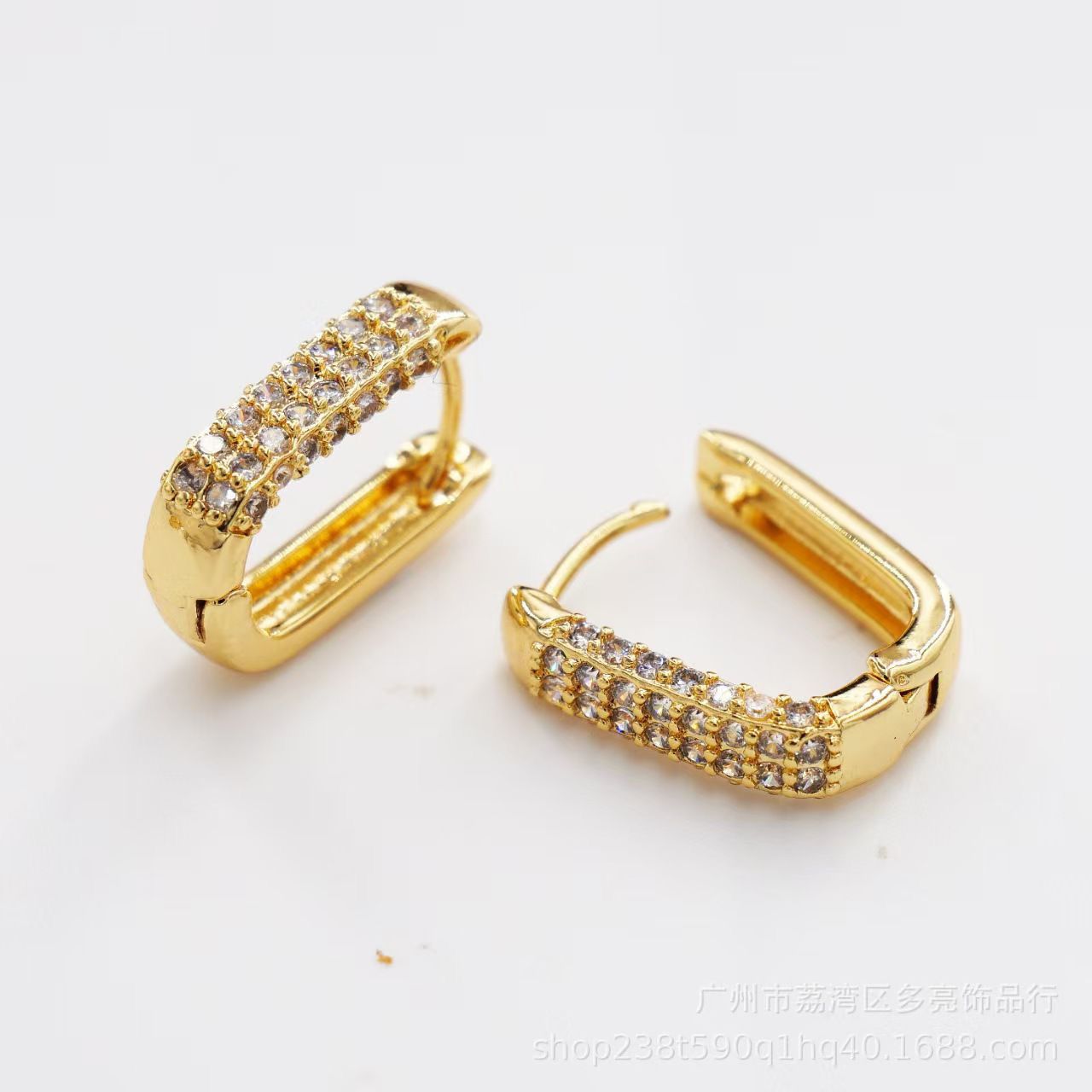 Dainty drop hoops