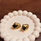 Midnight heart studs