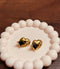 Midnight heart studs