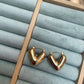 Chunky heart hoops