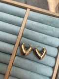Chunky heart hoops