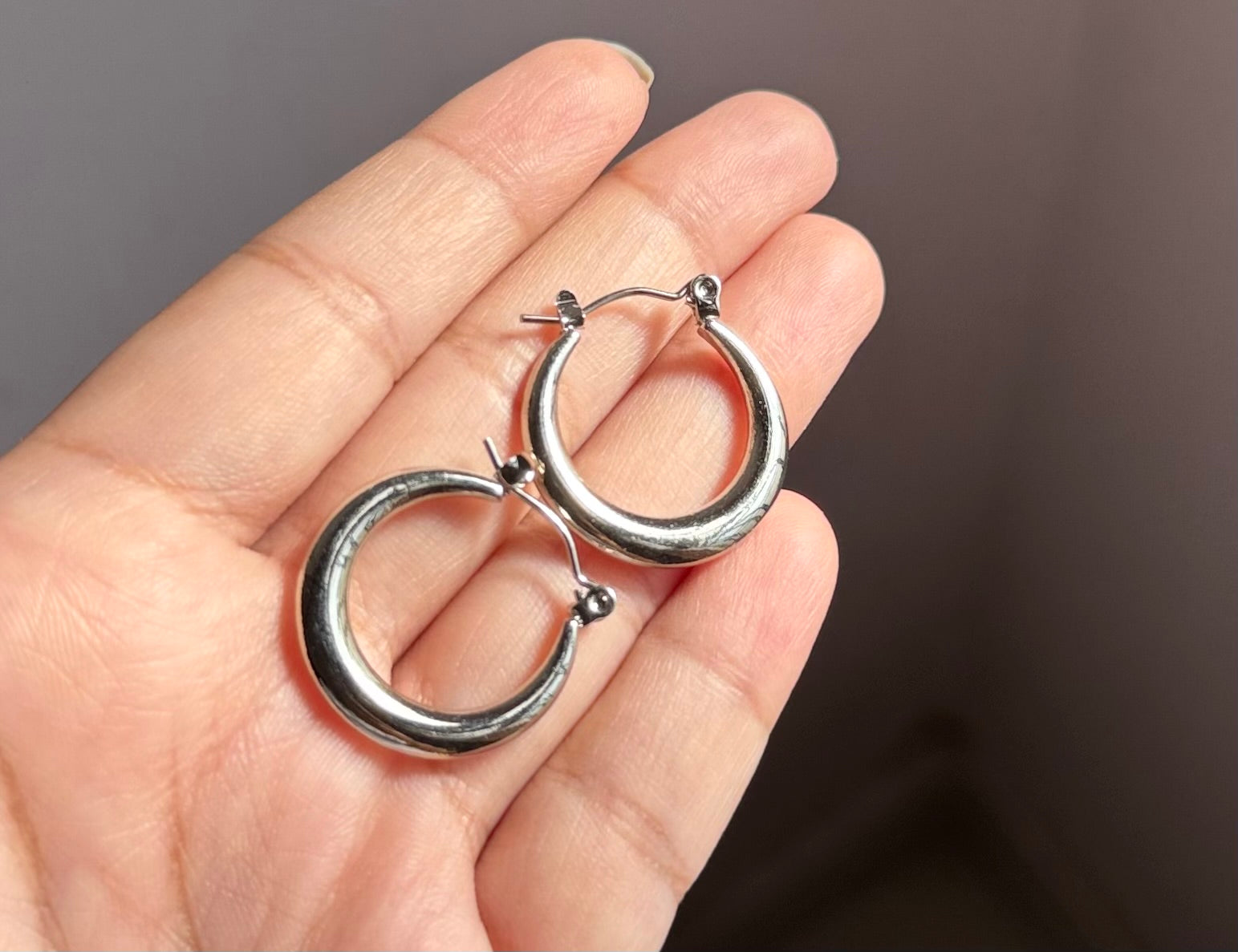 Luna hoops silver
