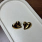 Bold heart anti tarnish earrings trendy look
