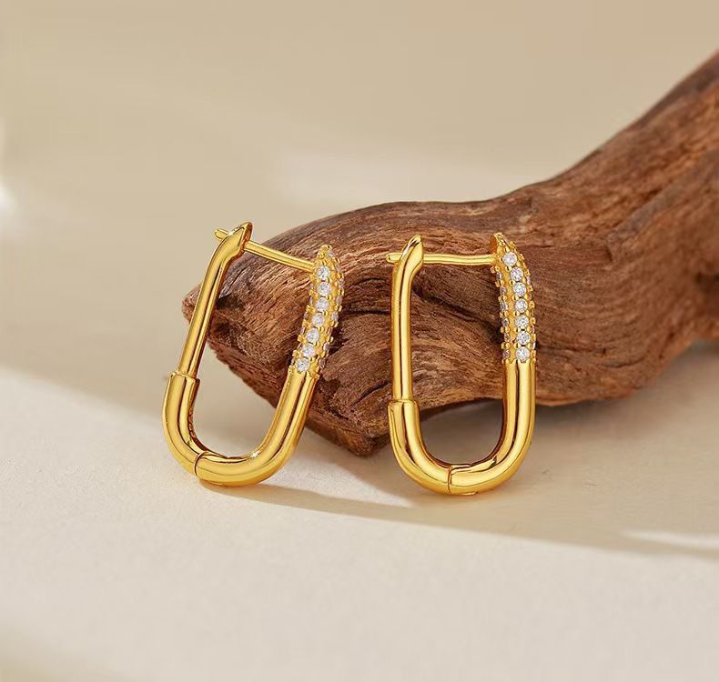 Crystal edge hoops