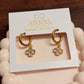 Daisy charm hoops