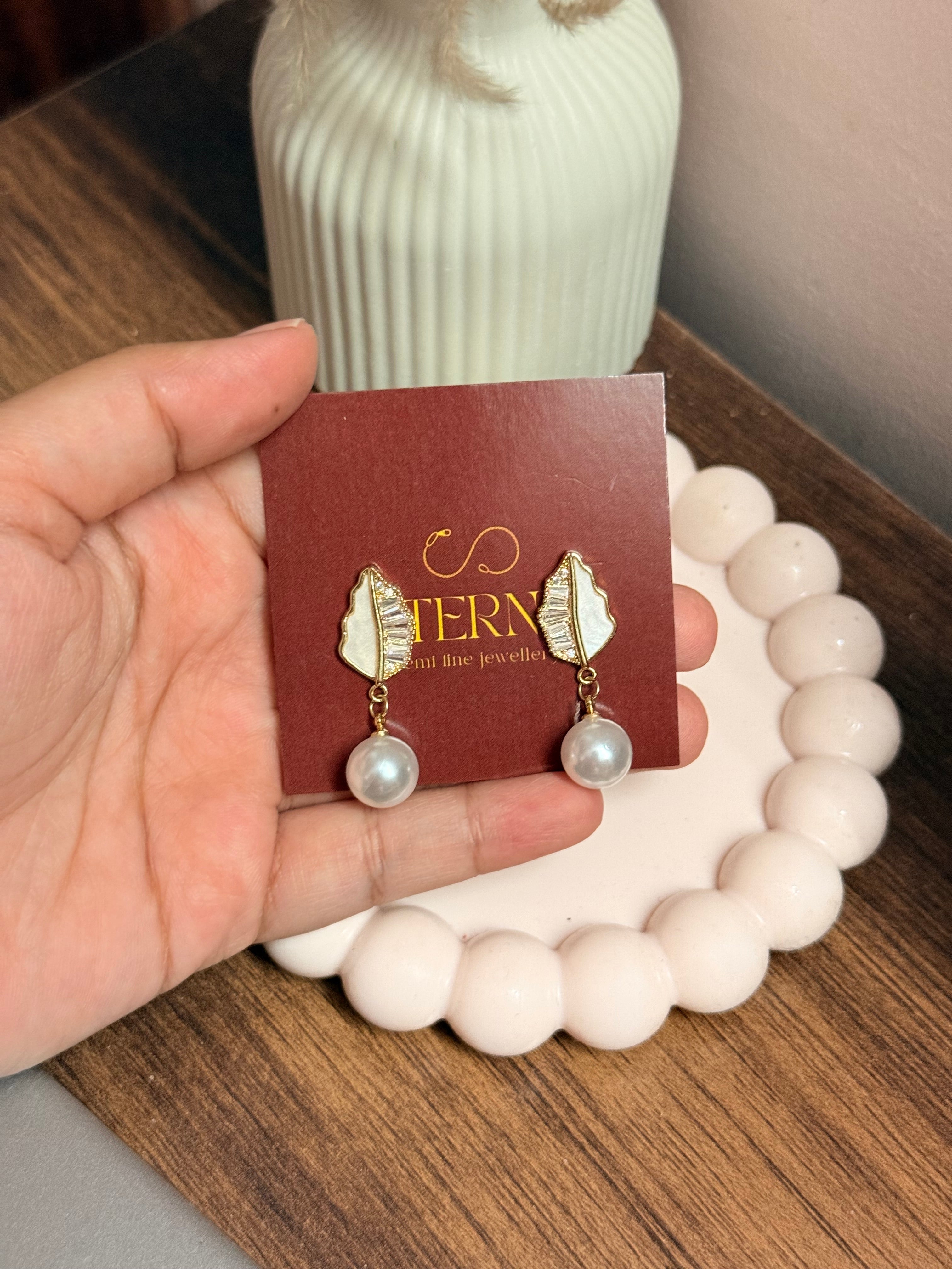 Pearl drop earrings