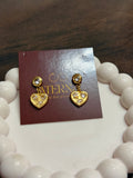 Bella heart earrings