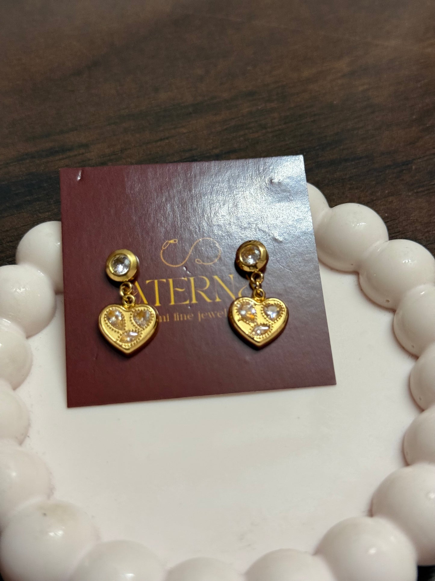 Bella heart earrings