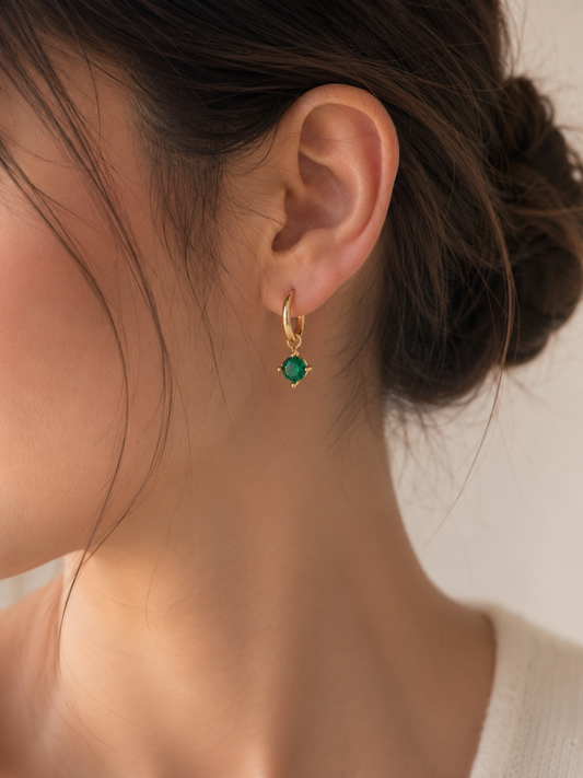 Eme drop earring