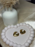 Hallow heart anti tarnish hoop earrings trendy wear