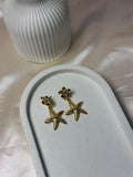Hanging starfish anti tarnish earrings beach style