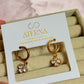 Daisy charm hoops