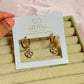 Daisy charm hoops