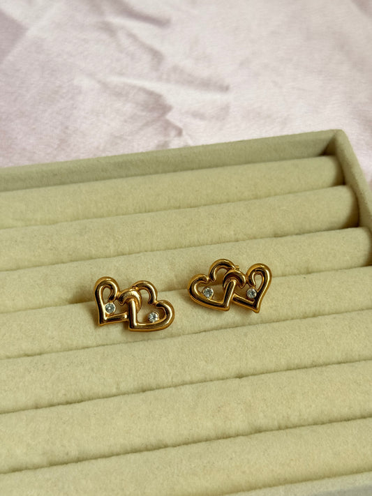 Dual heart studs