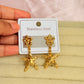 Flower starfish drop earrings
