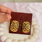 Gold Checkered Studs