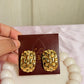 Gold Checkered Studs