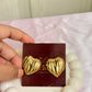 Golden heart studs