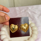 Golden heart studs