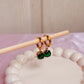 Green drop earrings