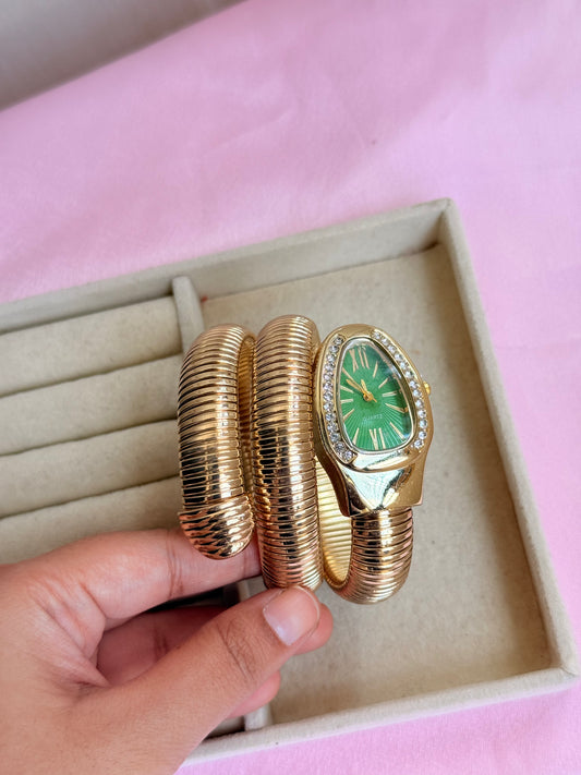 Serpent watch (green dial)