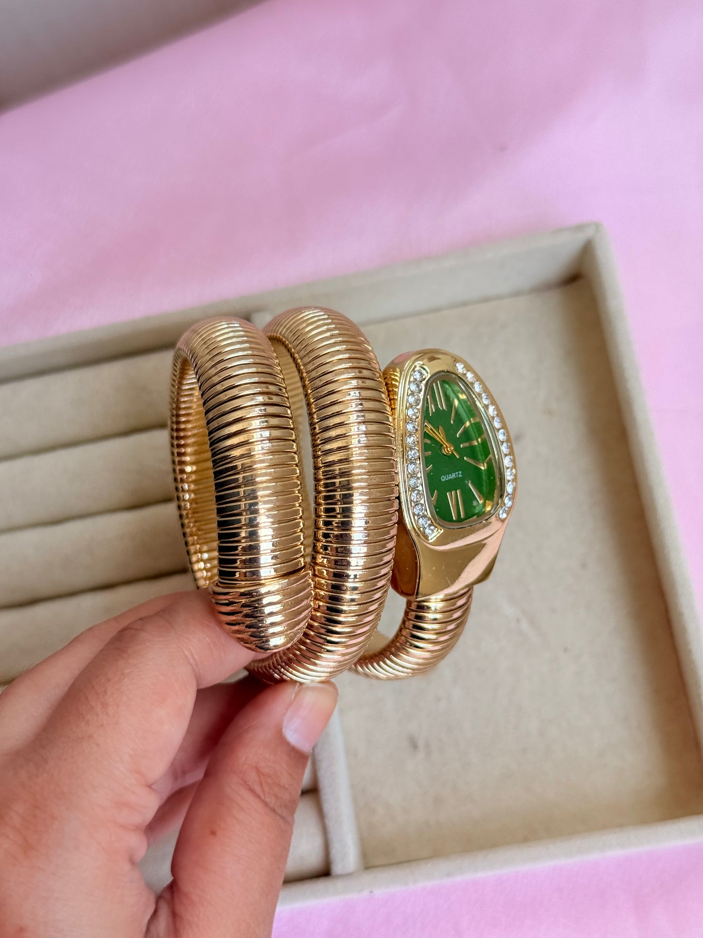 Serpent watch (green dial)