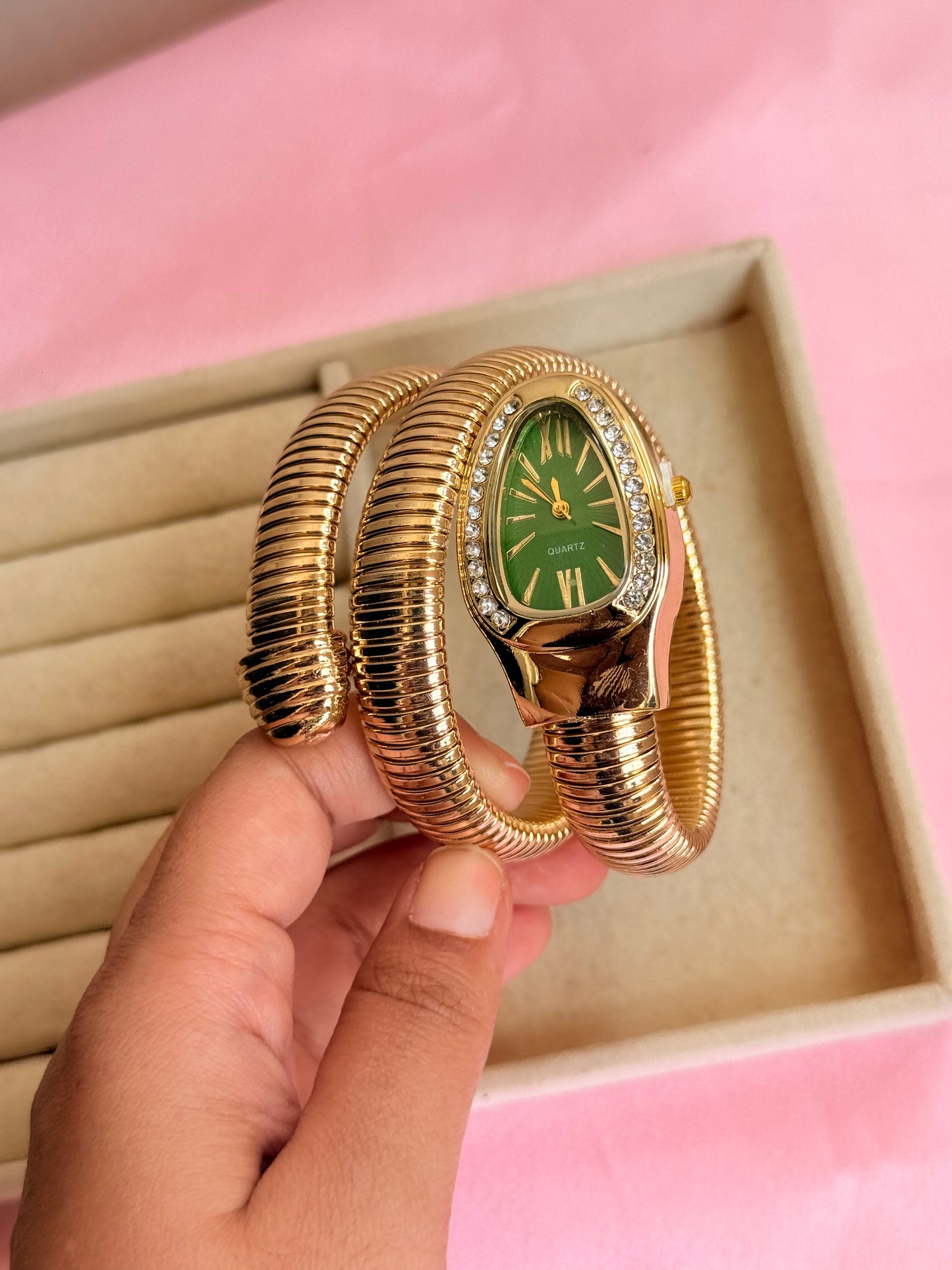 Serpent watch (green dial)