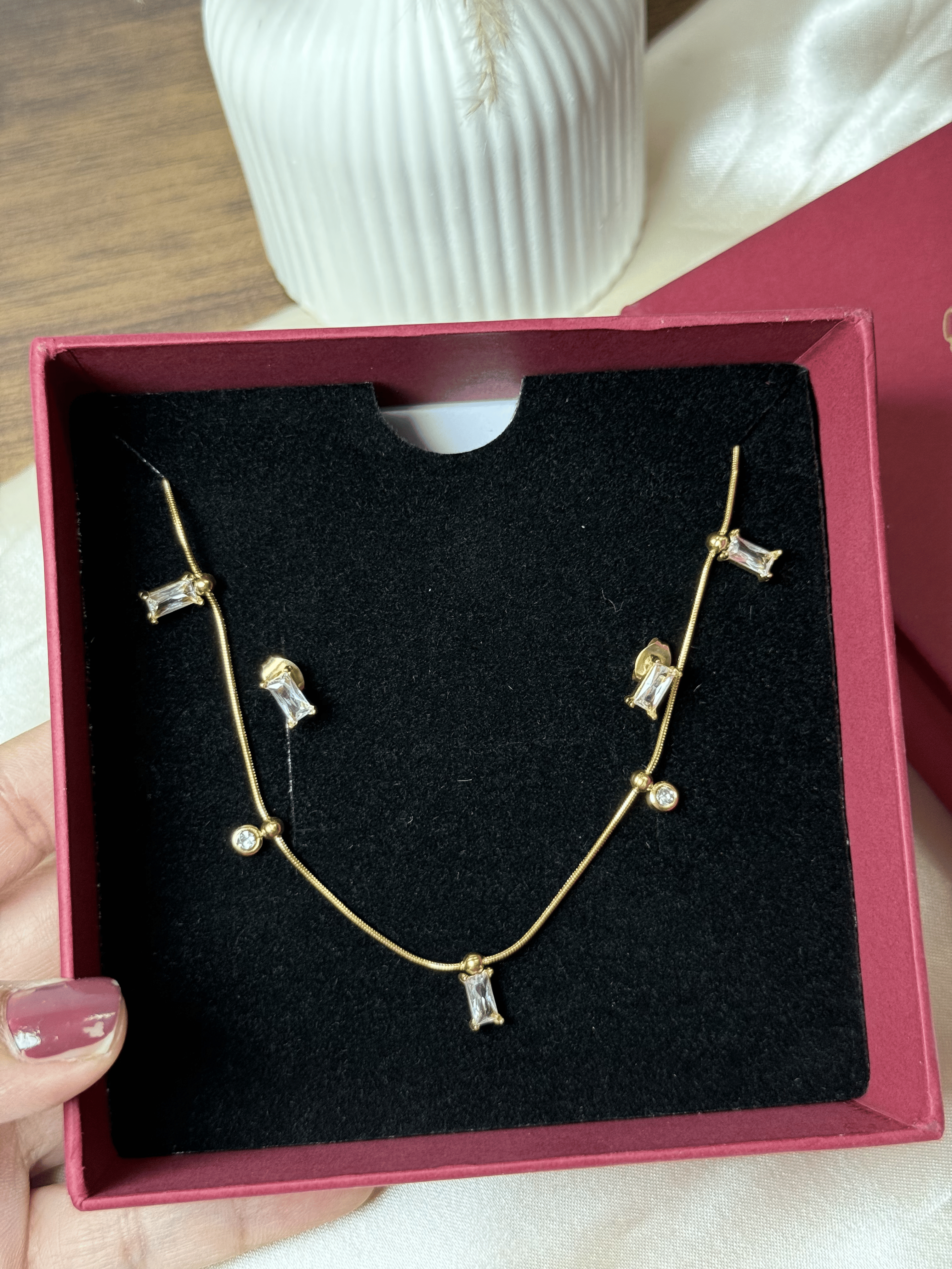Golden starlight anti tarnish jewelry set luxury styling
