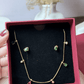 Pastel bloom charm anti tarnish jewelry set feminine style