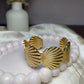 Shell anti tarnish cuff bracelet beachy look