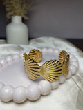 Shell anti tarnish cuff bracelet beachy look