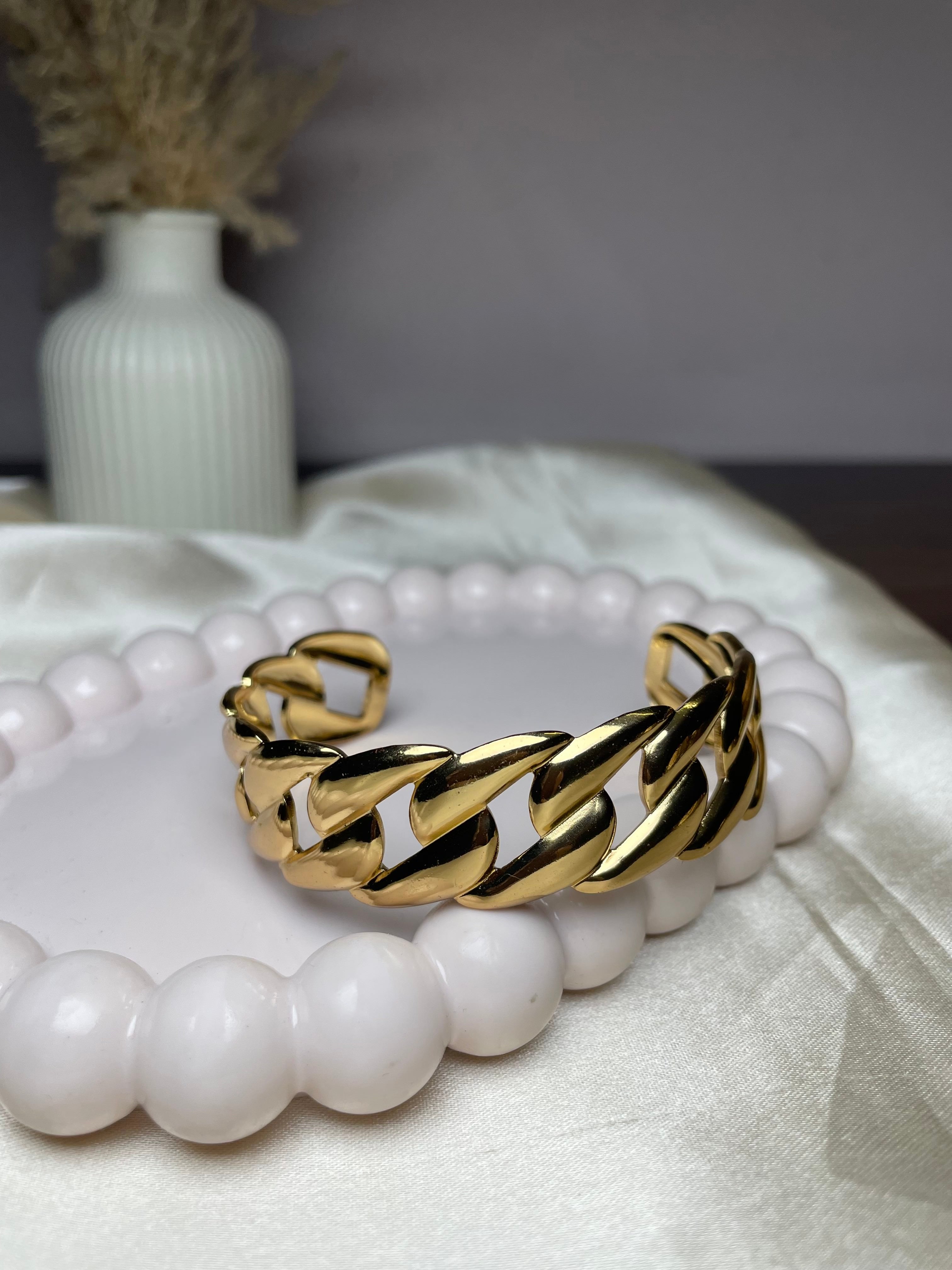 Tiva anti tarnish cuff bracelet statement style