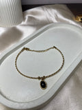 Black bead anti tarnish bracelet bold everyday style