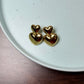 Dual heart anti tarnish earrings cute everyday wear