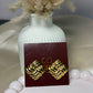 Golden knot anti tarnish stud earrings elegant style