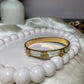White enamel flora anti tarnish bracelet feminine wear